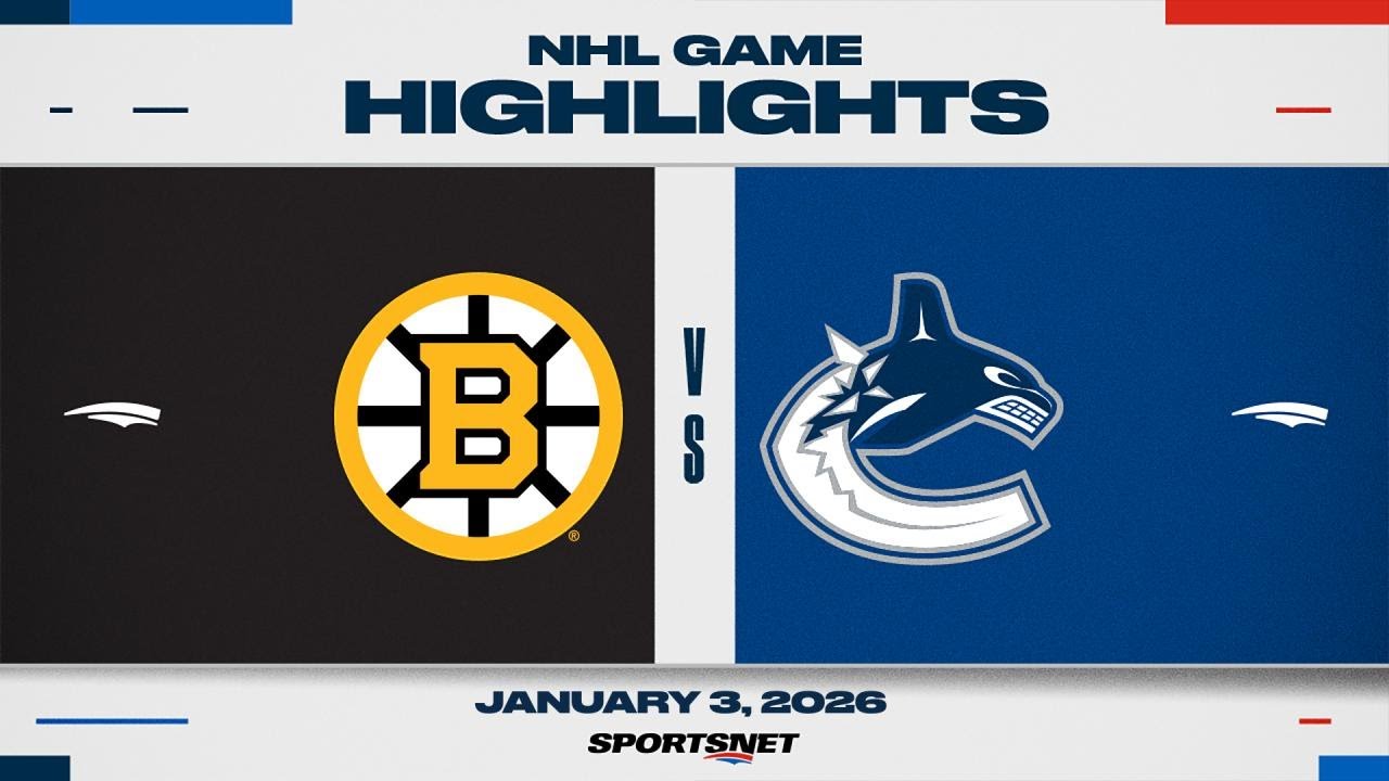 NHL Highlights | Bruins vs. Canucks - January 3, 2026