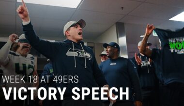 Head Coach Mike Macdonald's Victory Speech After The Week 18 Win And Clinching The NFC's Top Seed
