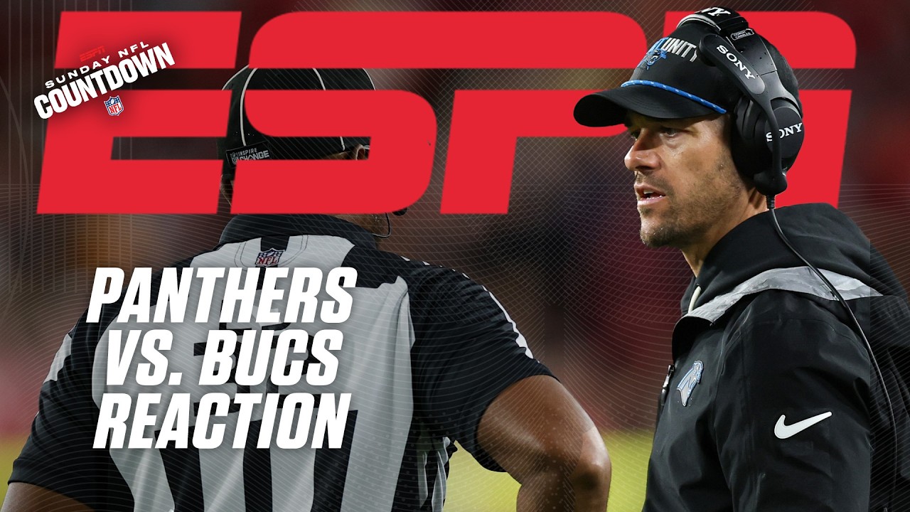NFL Countdown reacts to the refereeing in Bucs’ win vs. Panthers 👀