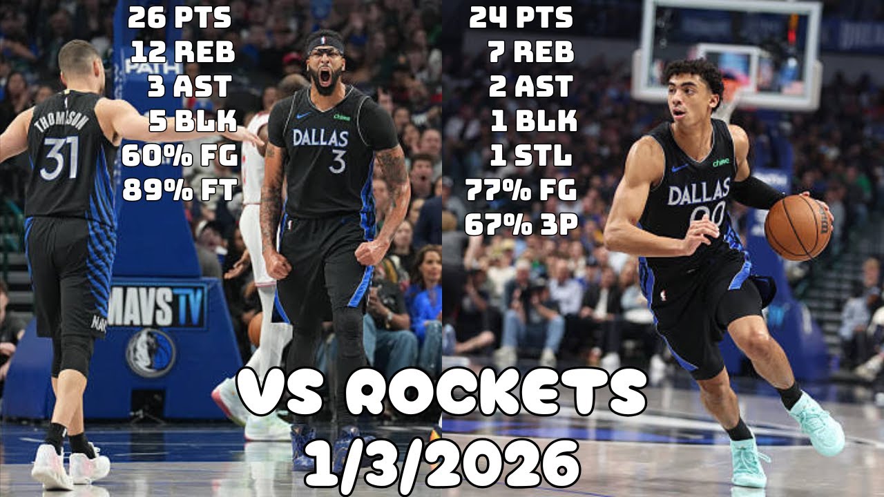 AD and Max Christie's Two-Way Masterpiece | Dallas Mavericks Team Highlights vs Rockets (1/3/2026)