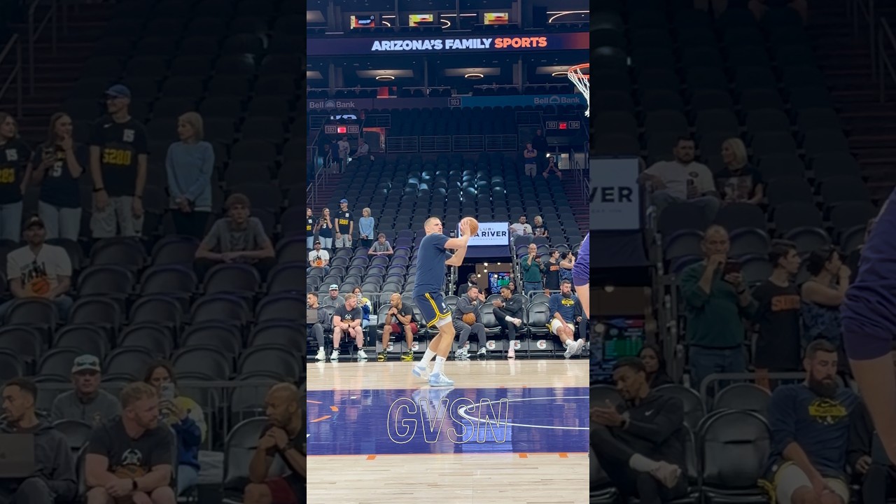 Jokic fine tuning his turnaround bank shot🃏#Denver #Nuggets #Basketball #NikolaJokic #TheJoker #NBA