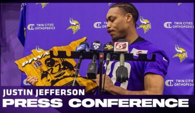 Justin Jefferson Accepts Korey Stringer Media Good Guy Award, Talks Goals For Sunday's Game