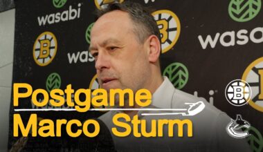 Sturm speaks with the media following 3-2 OTW @VAN