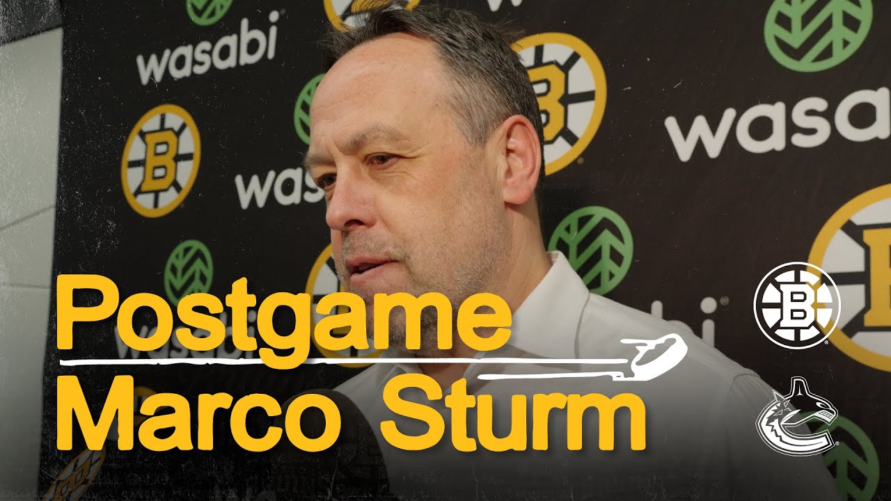 Sturm speaks with the media following 3-2 OTW @VAN