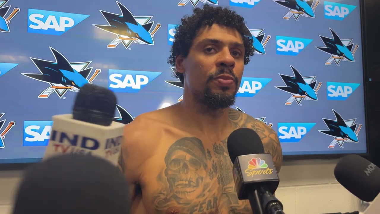 Reaves on Importance of Standing Up for Celebrini | Sharks vs. Lightning Post-Game (1.3.25)