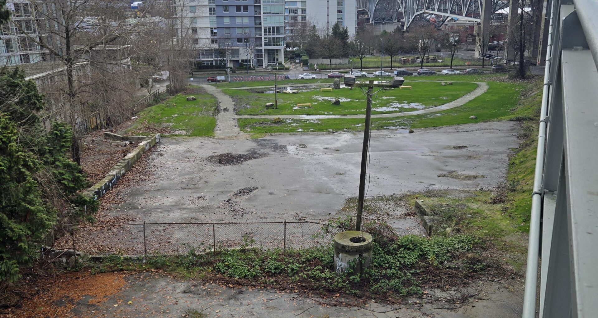 Practice Facility Location Idea - North East side of Granville Street Bridge