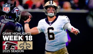 Atlanta Falcons vs New Orleans Saints Game Highlights | 2025 NFL Season Week 18