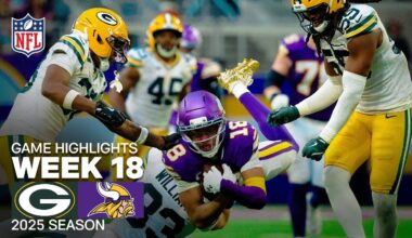 Green Bay Packers vs Minnesota Vikings Game Highlights | 2025 NFL Season Week 18