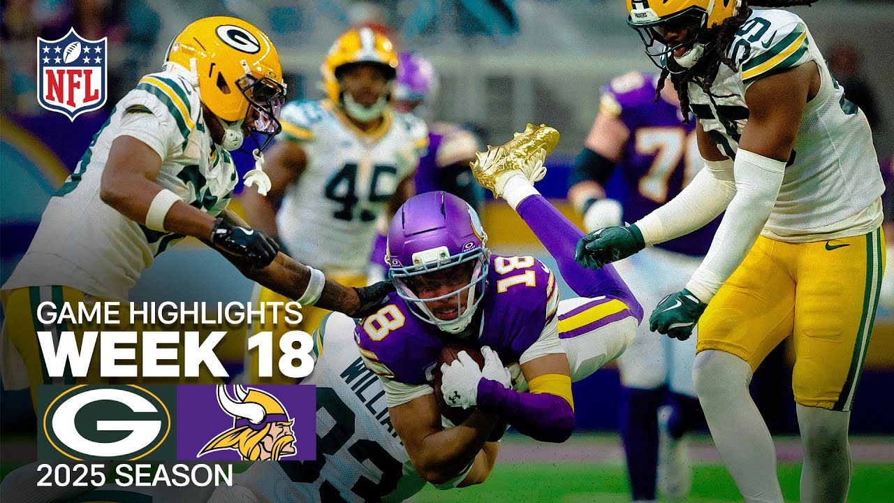 Green Bay Packers vs Minnesota Vikings Game Highlights | 2025 NFL Season Week 18