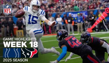 Indianapolis Colts vs. Houston Texans Game Highlights | NFL 2025 Season Week 18