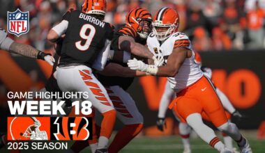 Cleveland Browns vs. Cincinnati Bengals Game Highlights | NFL 2025 Season Week 18