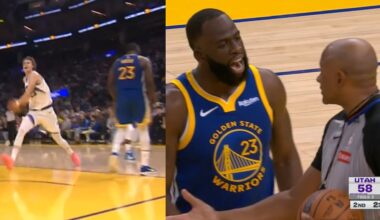 Draymond Green screams at ref as Lauri goes by for dunk and gets ejected 😳