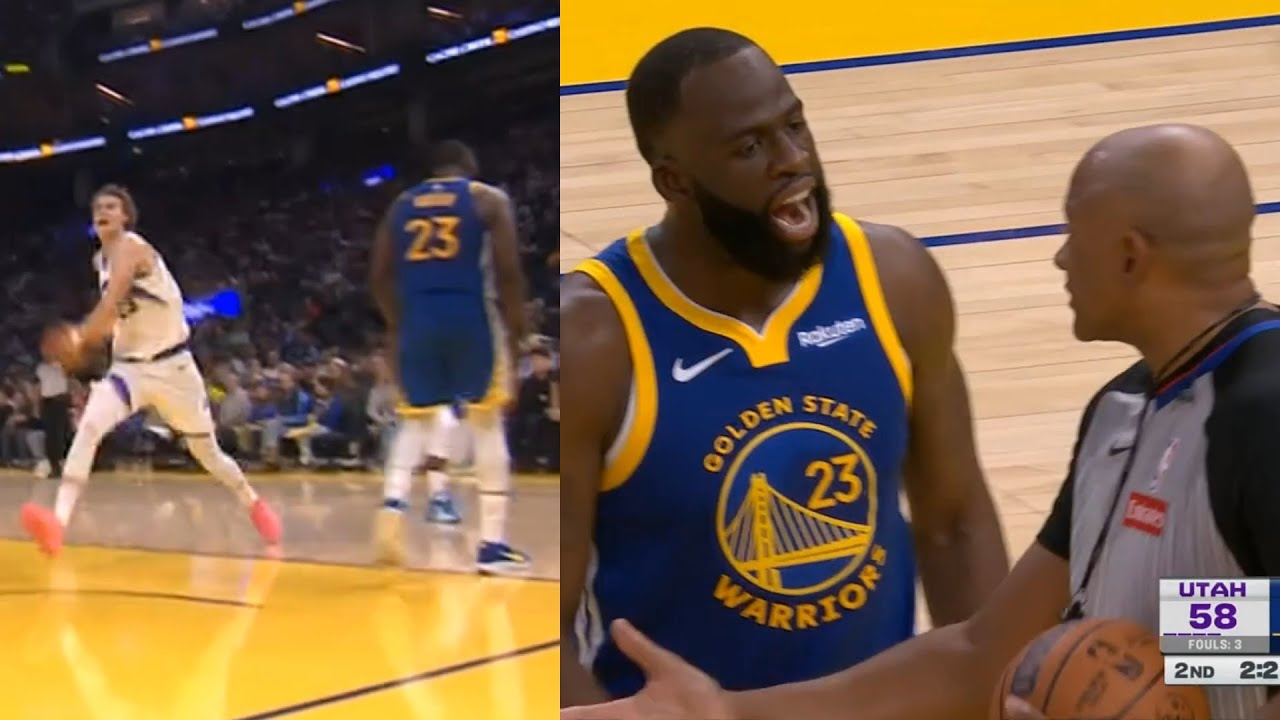 Draymond Green screams at ref as Lauri goes by for dunk and gets ejected 😳