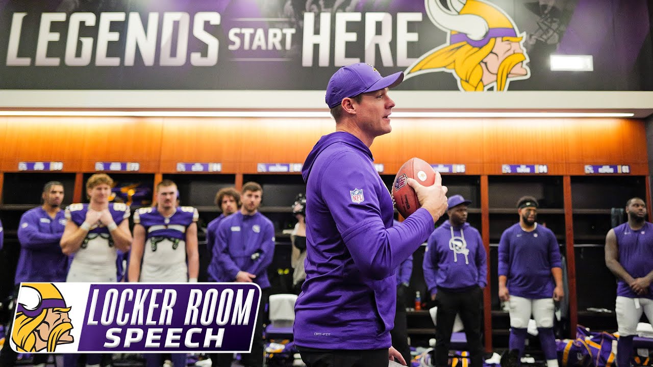 Kevin O'Connell's Locker Room Speech After Minnesota Vikings Win Over Green Bay Packers