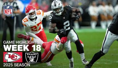 Kansas City Chiefs vs. Las Vegas Raiders Game Highlights | NFL 2025 Season Week 18