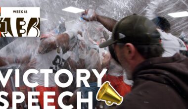 Kevin Stefanski & Myles Garrett's Victory Speech vs. Bengals | Cleveland Browns