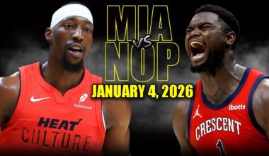 Miami Heat vs New Orleans Pelicans Full Game Highlights – January 4, 2026 | NBA Season