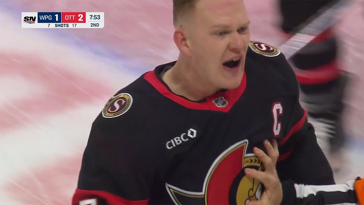 Brady Tkachuk Not Happy With Logan Stanley