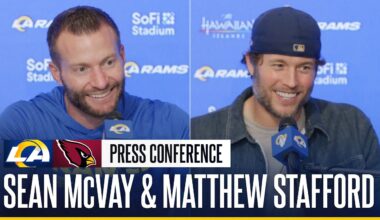 Sean McVay & Matthew Stafford On Rams’ 37-20 Win Over The Cardinals & Wild Card Matchup vs. Panthers