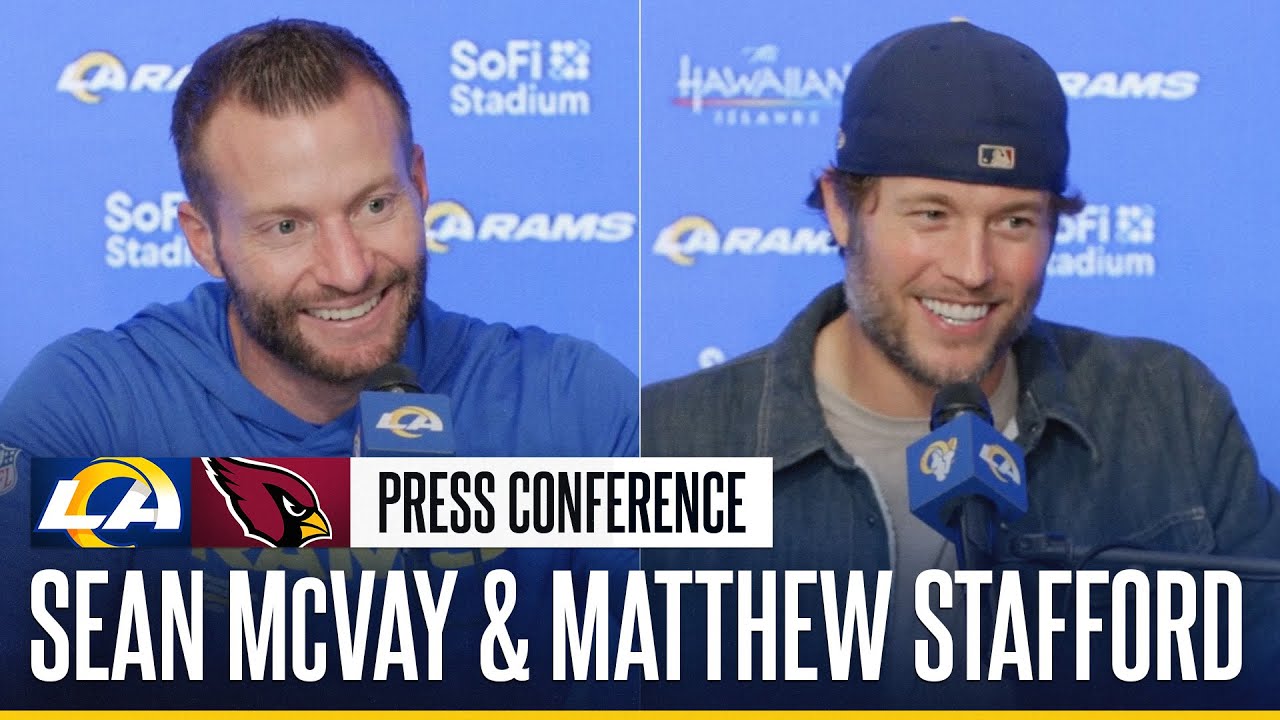 Sean McVay & Matthew Stafford On Rams’ 37-20 Win Over The Cardinals & Wild Card Matchup vs. Panthers