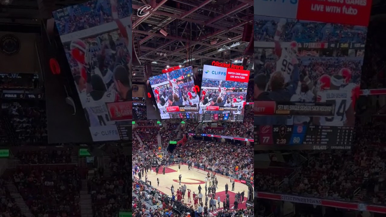 🏀🏈 It’s all love in Cleveland. Congrats, Myles! #LetEmKnow #Cavs #MylesGarrett #NBA #Shorts