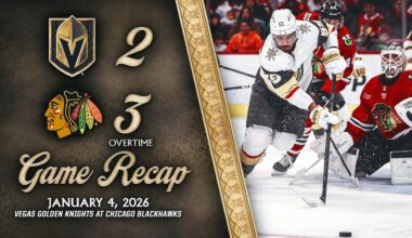 HIGHLIGHTS | Chicago Blackhawks 3, Vegas Golden Knights 2, OT | Jan. 4, 2026