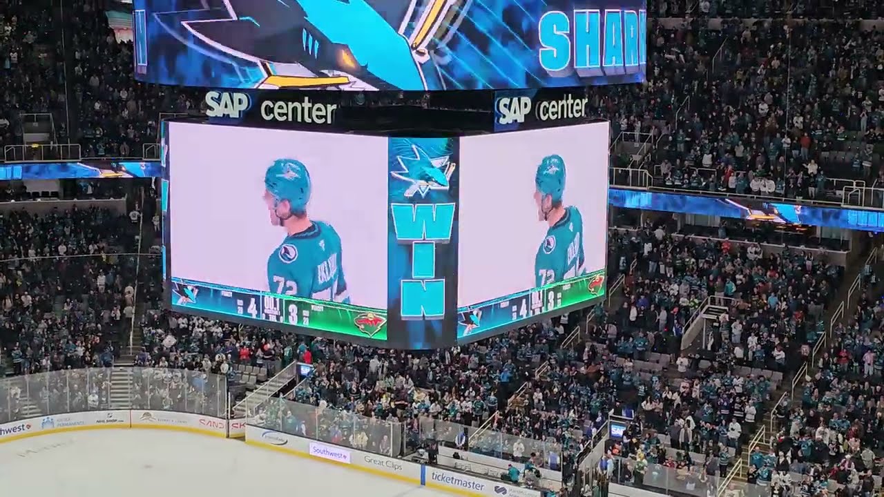 Fan View of San Jose Sharks Shootout Win! Celebrini Goal, Askarov Save, and Eklund Game Winner!