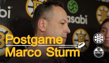 Sturm speaks with the media following 6-2 W @EDM