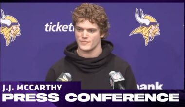 J.J. McCarthy on Leaving The Game Due To Injury, Ending The Season With A Victory