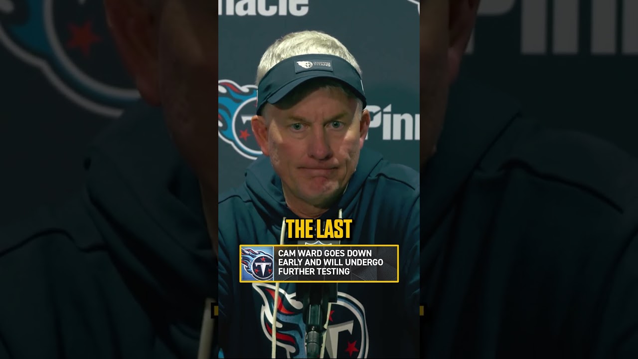 Coach McCoy reacts to Cam Ward’s early injury 🙏 #Camward #NFL