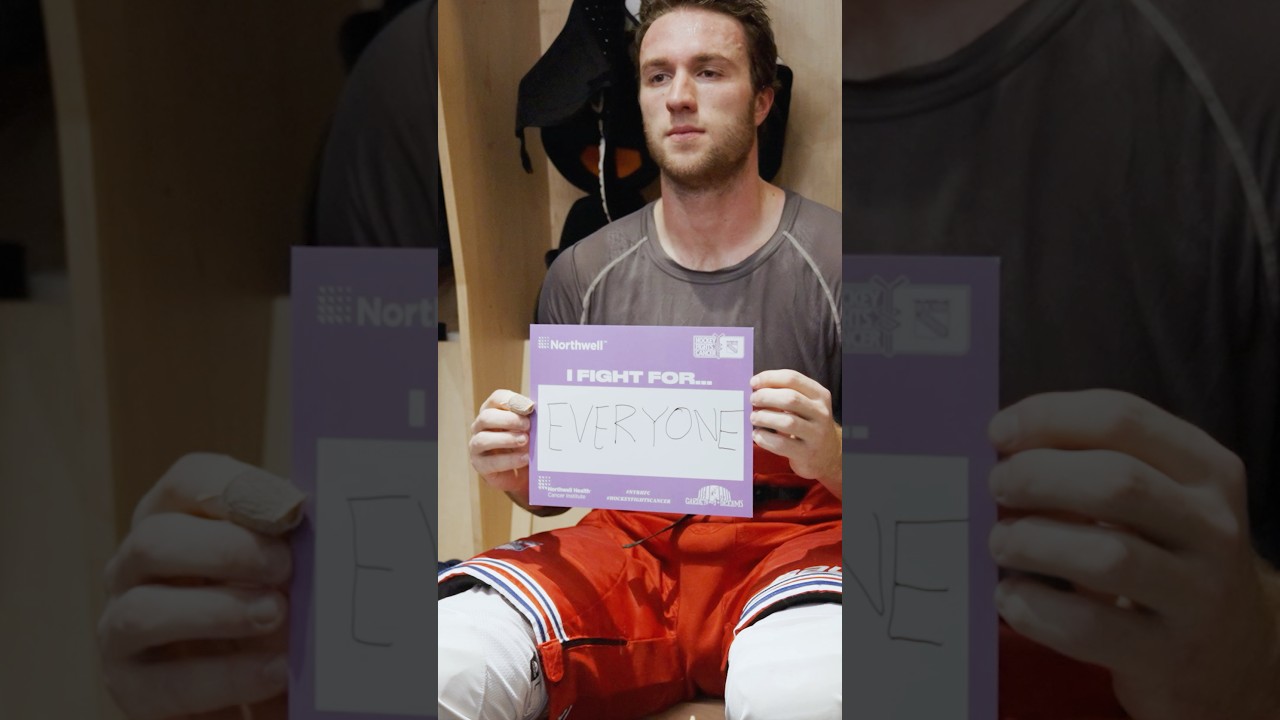 Bigger than hockey 💜 #hockeyfightscancer #nhl #nyr