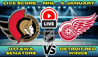 🔴 Ottawa Senators vs Detroit Red Wings | NHL PLAY BY PLAY | Live Score Update Jan 5