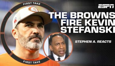 Stephen A. reacts to the Browns firing Kevin Stefanski after 6 seasons 🚨 | First Take
