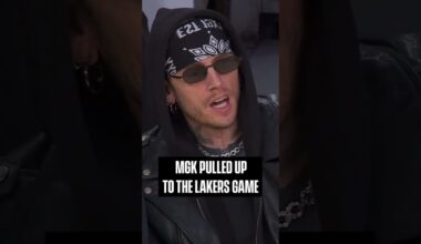 Courtside MGK at the Lakers game 🌟