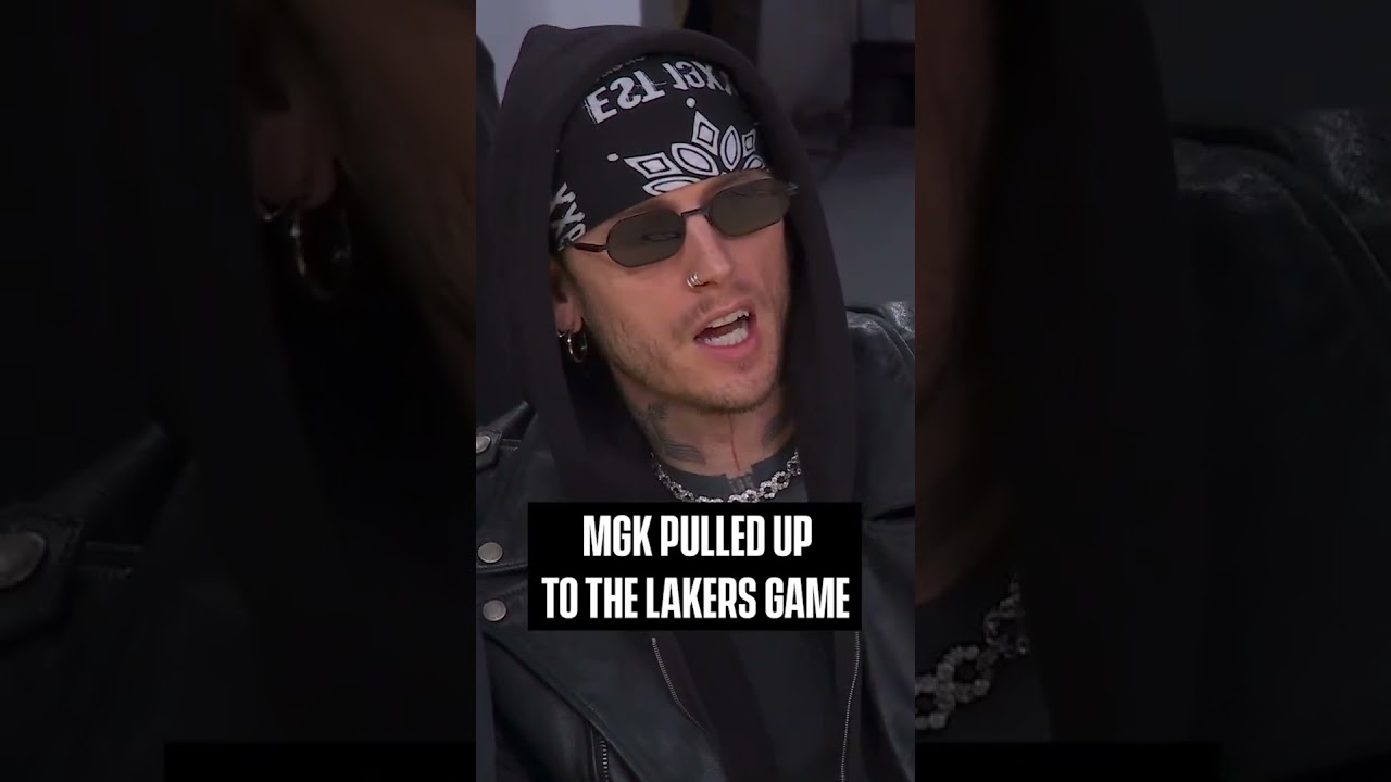 Courtside MGK at the Lakers game 🌟