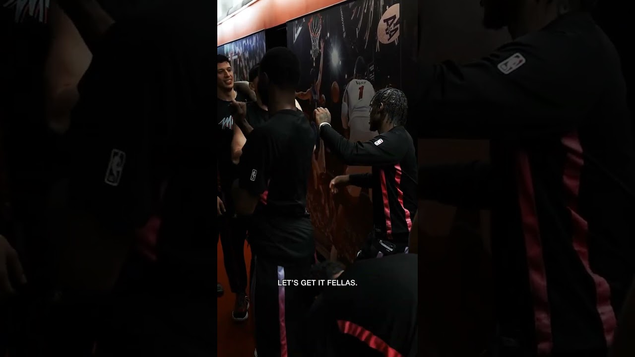 Tyler Herro Pregame Huddle Breakdown! 💪 #miami #nba #basketball #team