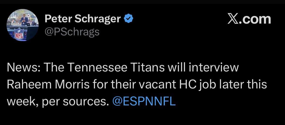 Raheem Morris to interview with Titans for HC job