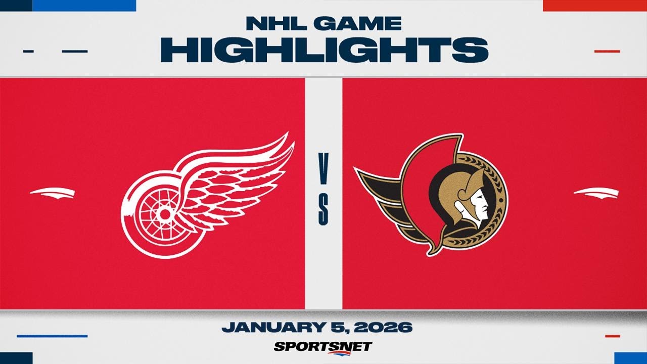 NHL Highlights | Red Wings vs. Senators - January 5, 2026