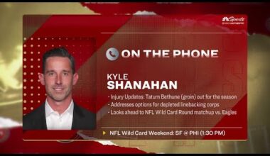Kyle Shanahan reveals 49ers LB Tatum Bethune out for playoffs with groin injury | NBC Sports BA