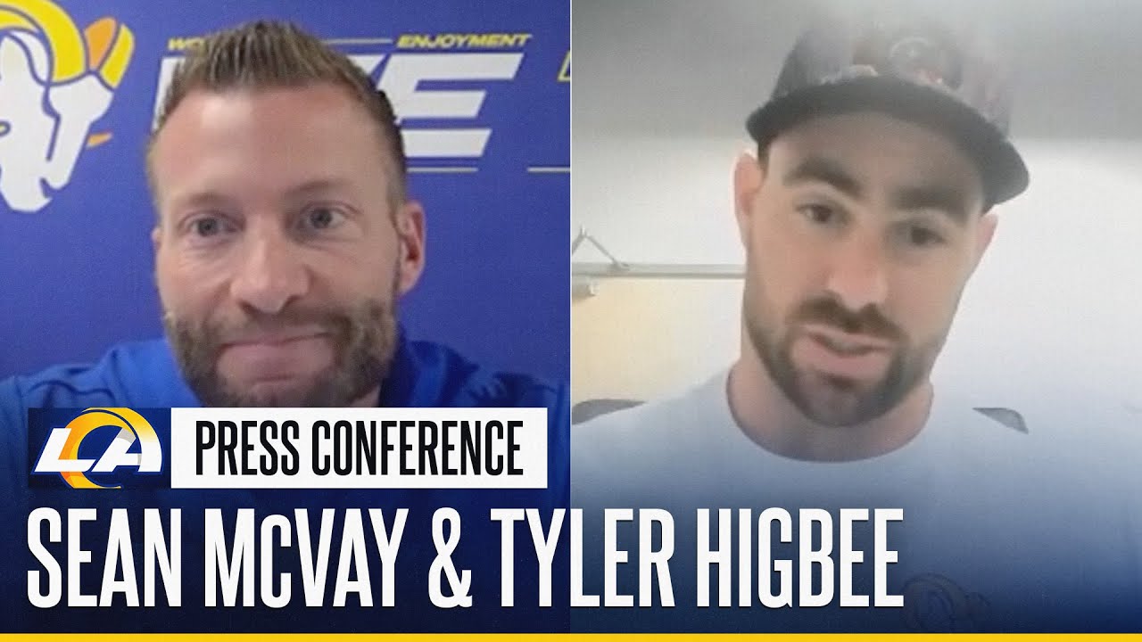 Sean McVay & Tyler Higbee On Matthew Stafford's Leadership, Wild Card Round Prep & Players Returning