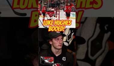 New Jersey Devils Fans BOO Luke Hughes LOUDLY #njdevils #lukehughes #shortsvideo #short #shorts