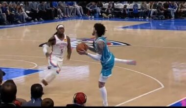 LaMelo Ball hits INSANE one legged falling out of bounds buzzer beater vs OKC 🤯