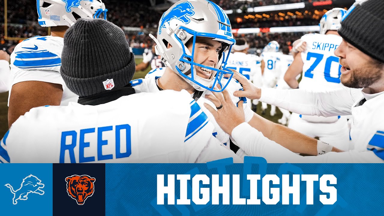 Lions defeat the Bears 19-16 off a walk-off field goal by Jake Bates | NFL Week 18 highlights