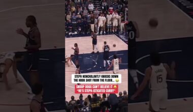 WIZARDRY. Didn't count.... but watch Steph just casually hit this lefty hook from the floor 🥱