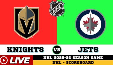 🔴LIVE : Vegas Golden Knights Vs Winnipeg Jets | NHL 2026 | NHL Live SCOREBOARD