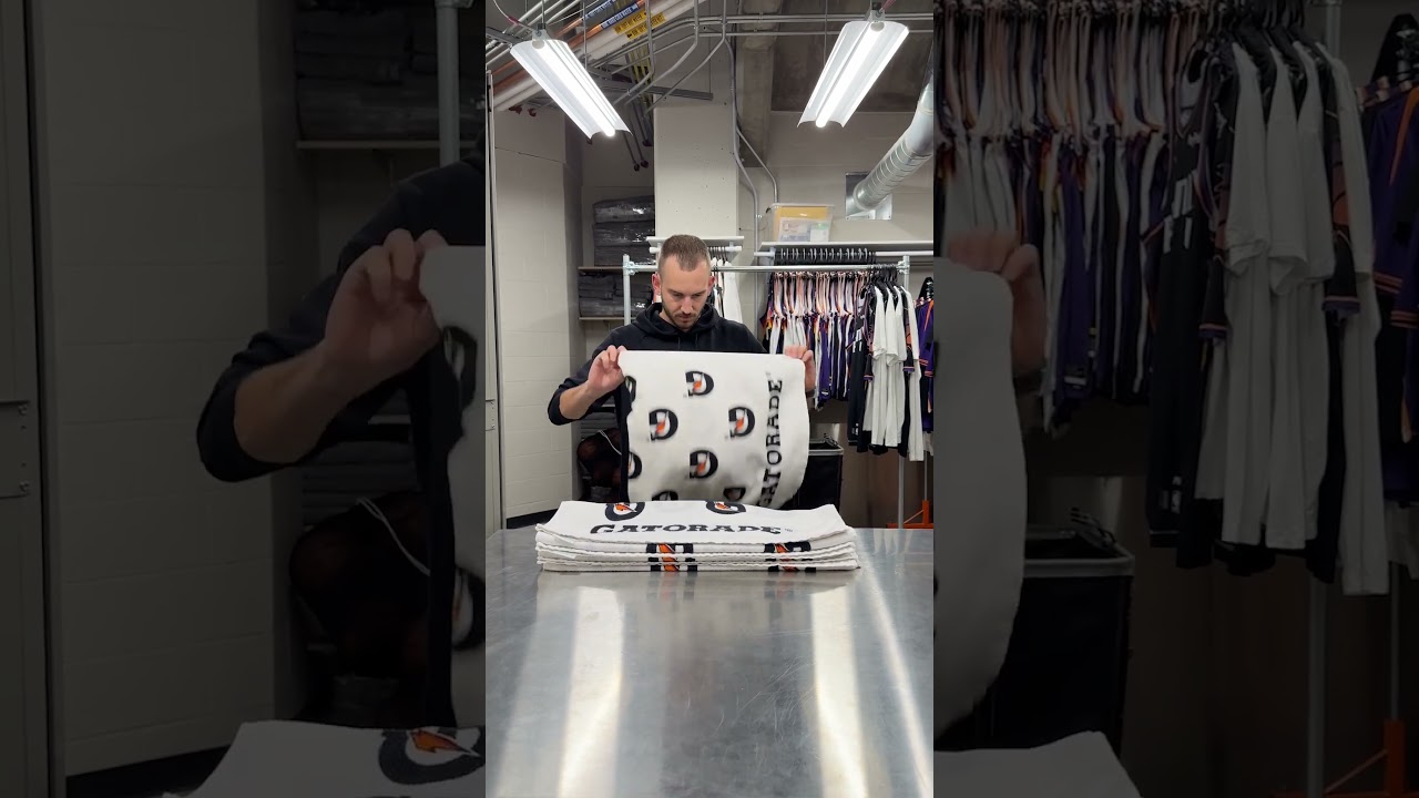 Take a BTS look of how our equipment  staff sets up the locker room in time for a game! #shorts