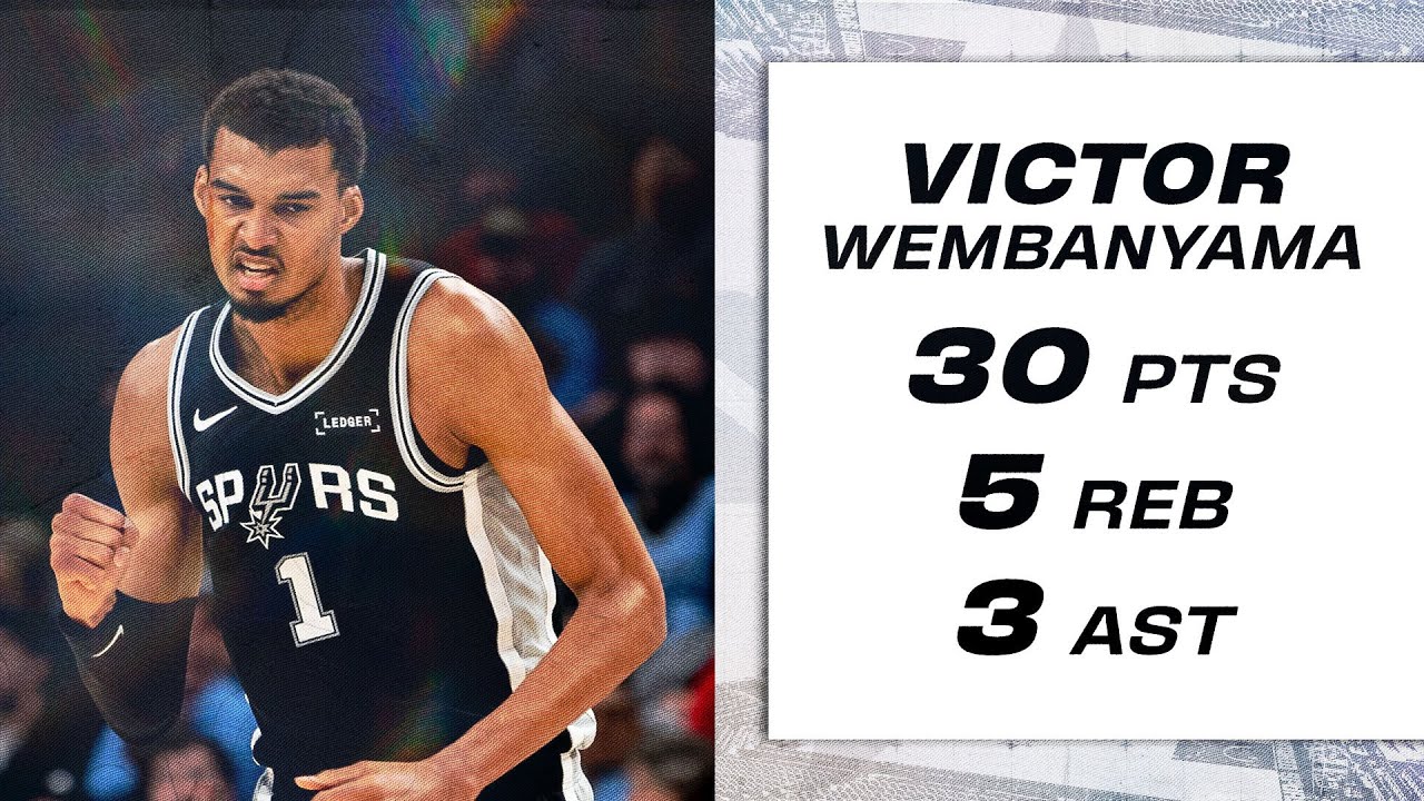 Victor Wembanyama Drops 30 Points in 21 Minutes vs. Memphis