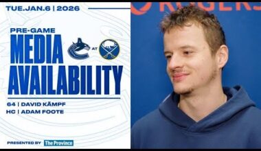 David Kämpf & Adam Foote Pre-Game Media | Canucks at Sabres (Jan 6, 2026)