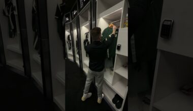 Set up Ryan Rollins' locker for a gameday #bucks #nba #rollins #equipment