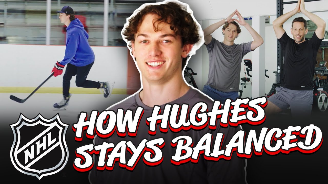 NHL Balance Drills w/ Luke Hughes | Hockey Academy